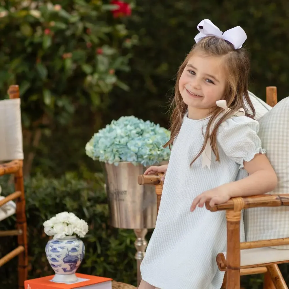 Henry Duvall JANE DRESS IN BAILEY'S BAY BLUE SEERSUCKER size 5